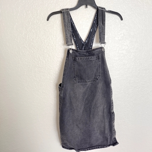 Free People Louise Denim Skirtall in Rocky Mountain Black sz 4 - Picture 7 of 7